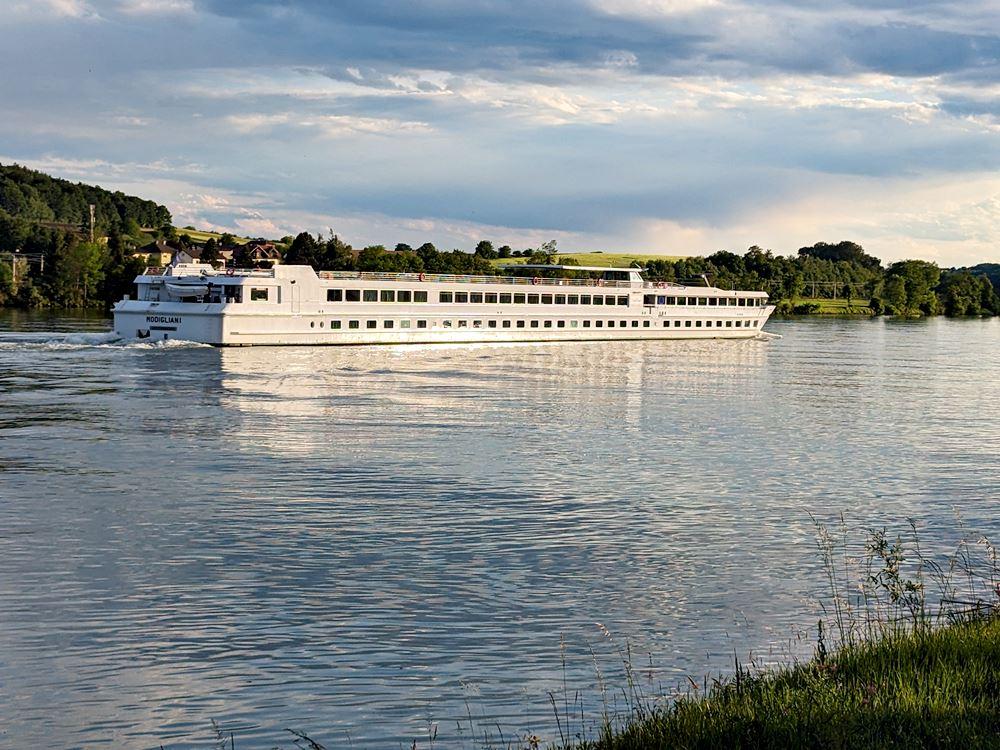 Donau mit Ausflugschiff